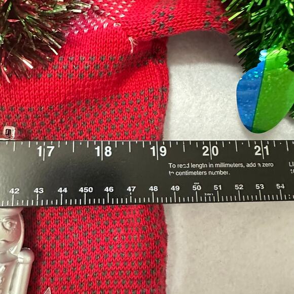 Ugly Christmas Sweater Singing Tropical Pineapple LIGHTS UP Tinsel Party Winner - Picture 4 of 5